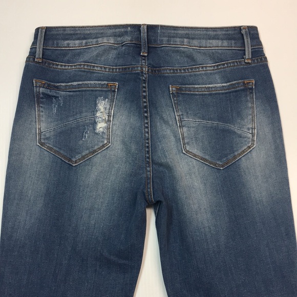 Driftwood Jackie High Rise Lace Patchwork Distressed Jeans. Sz 28 - Picture 3 of 11